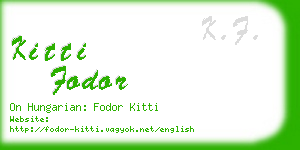 kitti fodor business card
